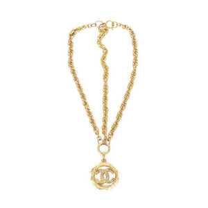 Chanel CC Medallion Pendant Choker Necklace Vintage Lagerfeld